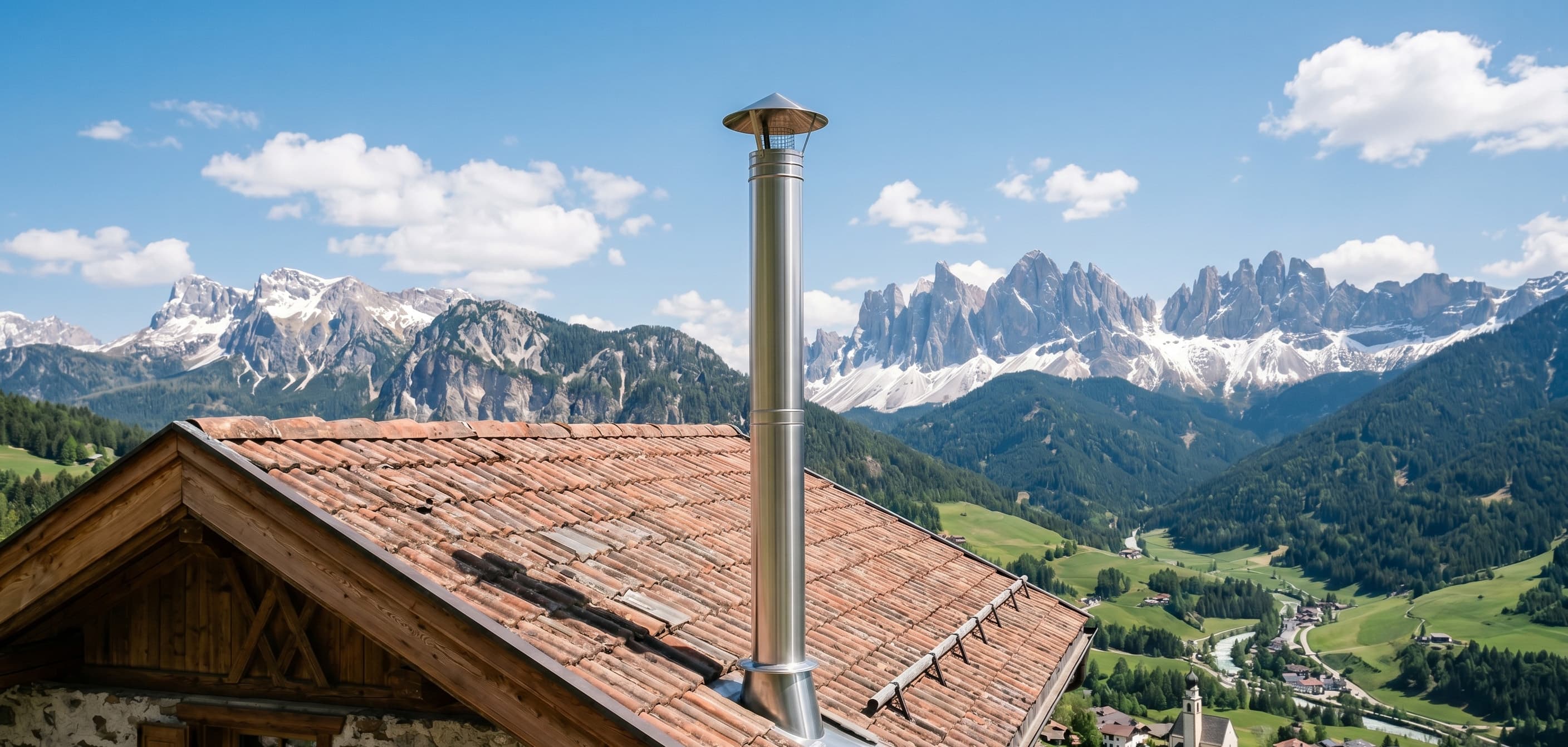 Canna fumaria forno pizza professionale — installazione impianto di scarico