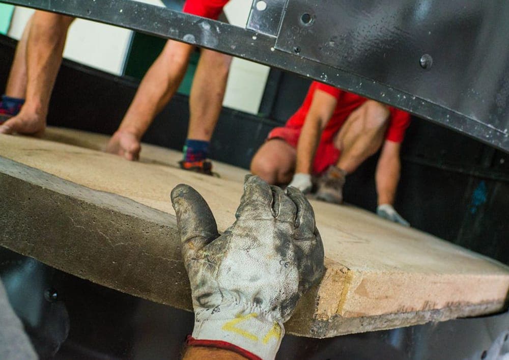 Montaggio in loco forno Ceky — fase 2